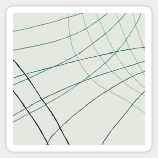 White Stride Abstract Pattern Sticker